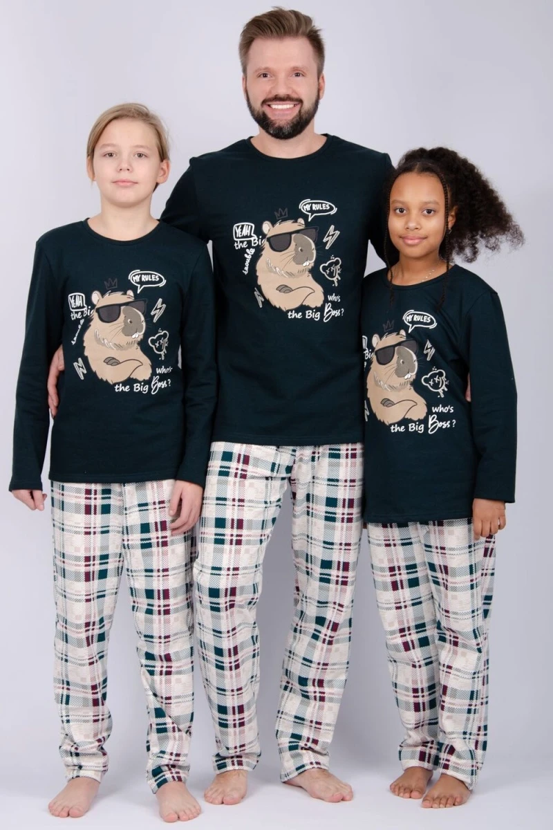 Пижама с брюками ПД-154 (зеленый)