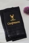 Полотенце 14418/10 Знаки зодиака (черный+скорпион)