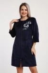 Халат велюровый 526 (синий)
