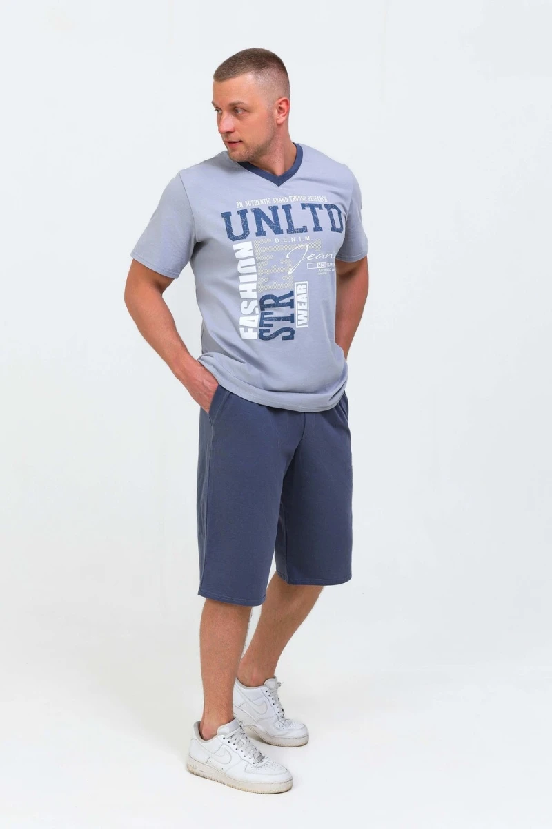 Костюм с шортами 057 (серый)