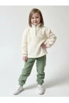 Детский костюм с брюками флисовый (молоко)