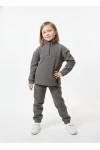Детский костюм с брюками флисовый (серый)