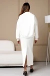 Юбка длинная макси с разрезом 388MLK (белый)