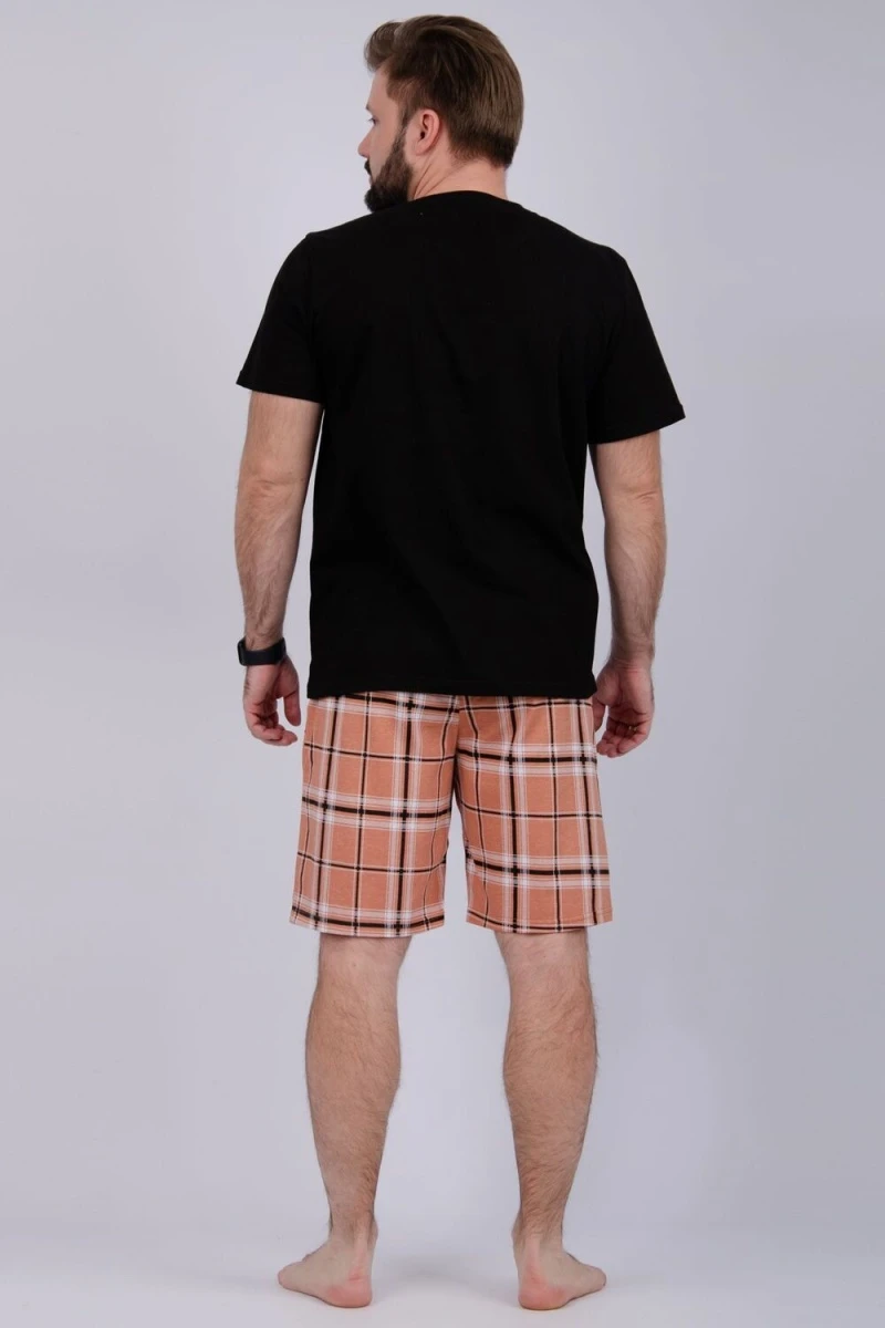 Пижама с шортами Альпы (черный/коричневый)