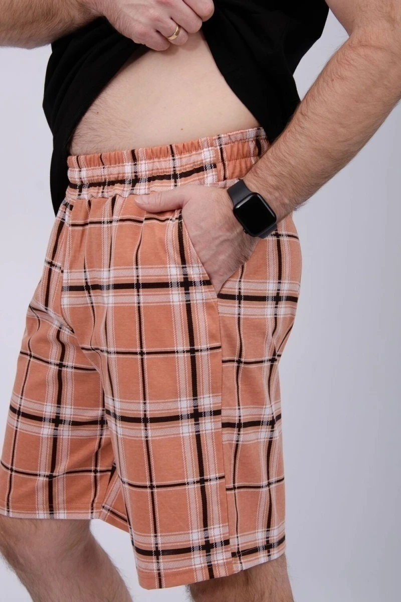 Пижама с шортами Альпы (черный/коричневый)