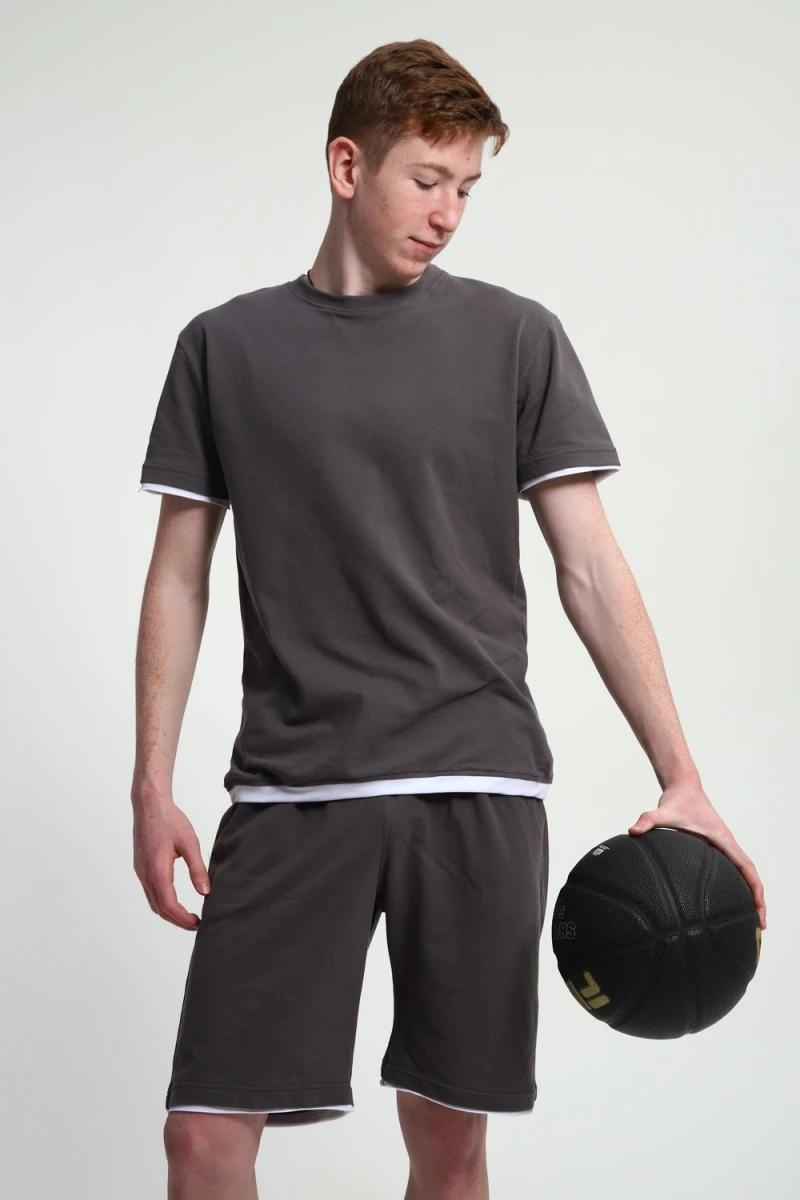 Костюм с шортами 067 (серый)