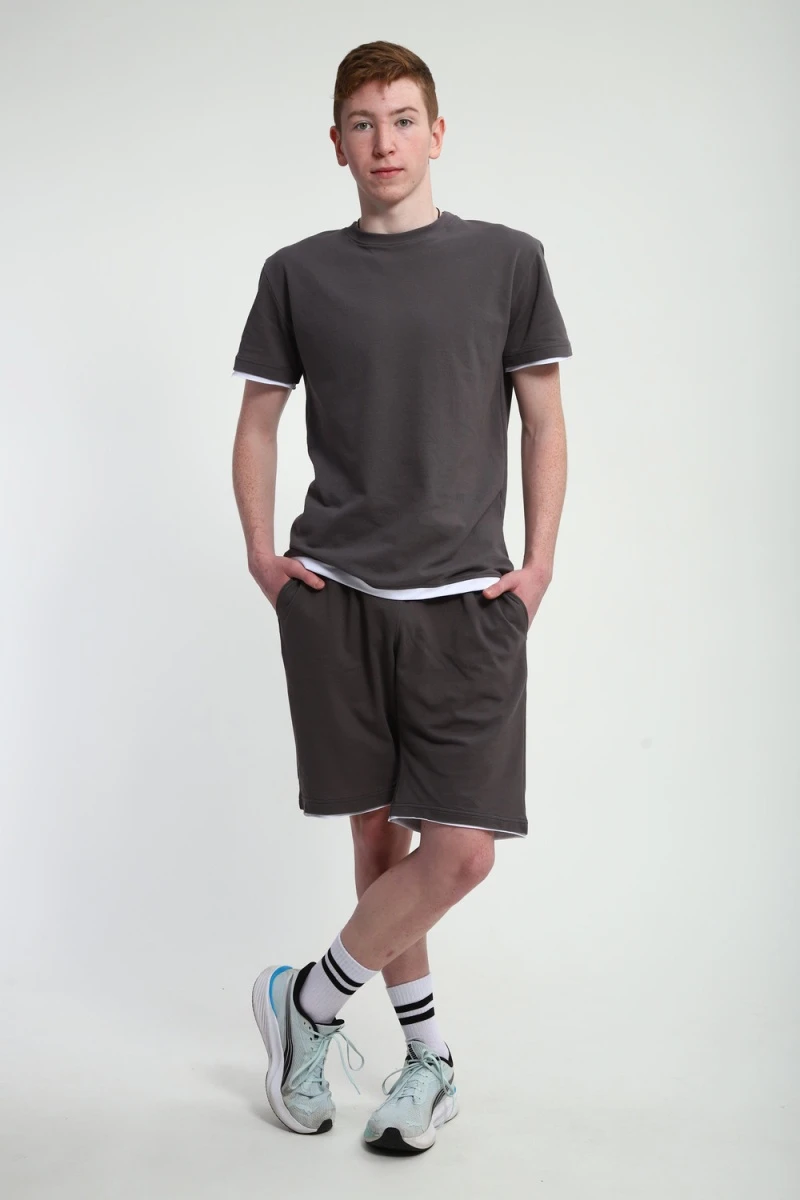 Костюм с шортами 067 (серый)