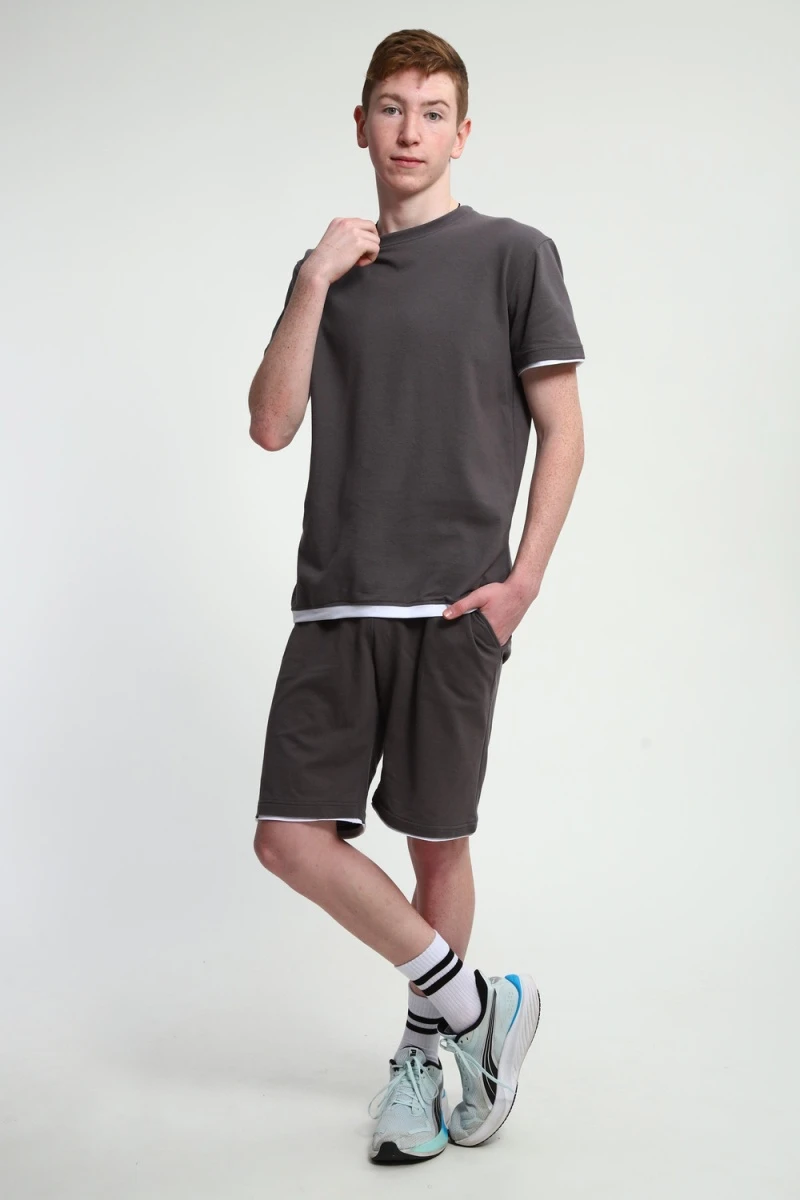 Костюм с шортами 067 (серый)