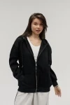 Худи на молнии с капюшоном (черный)