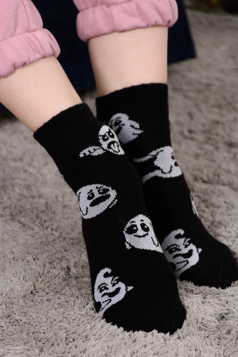 Детские носки стандарт Привидение (набор 3 пары) (белый, серый, черный)