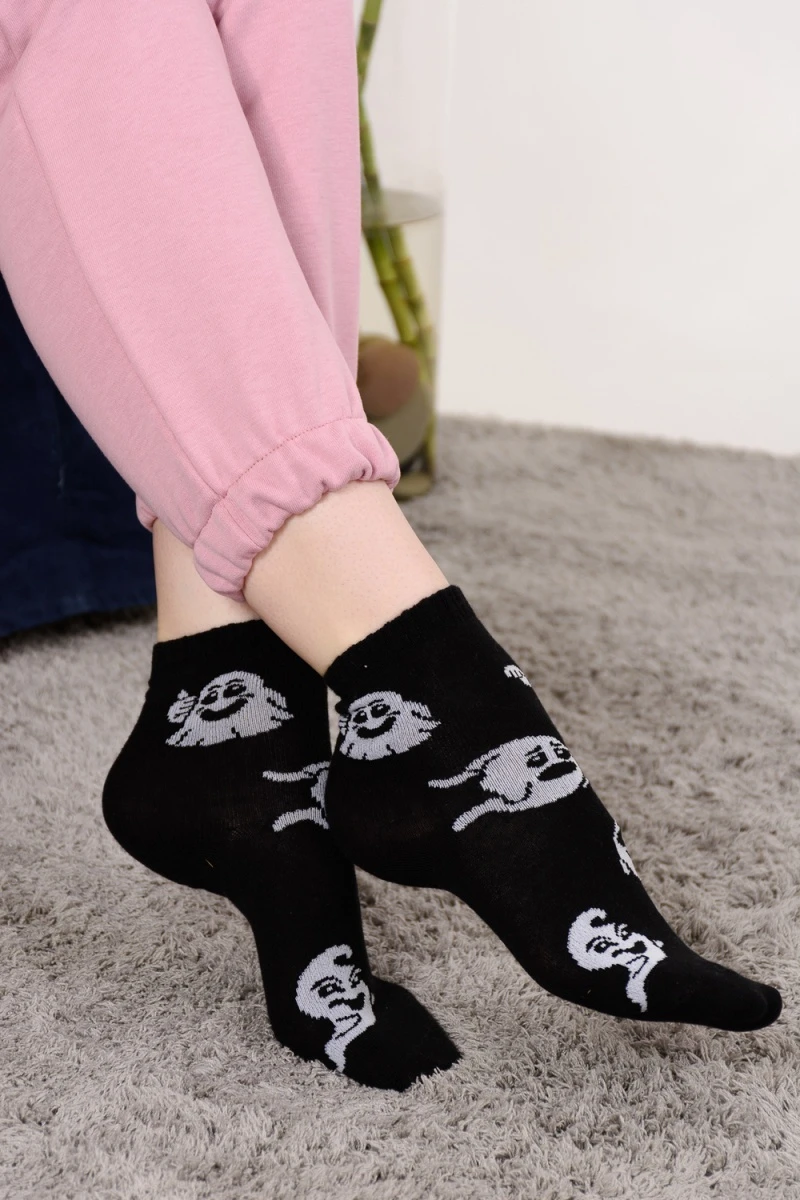 Детские носки стандарт Привидение (набор 3 пары) (белый, серый, черный)