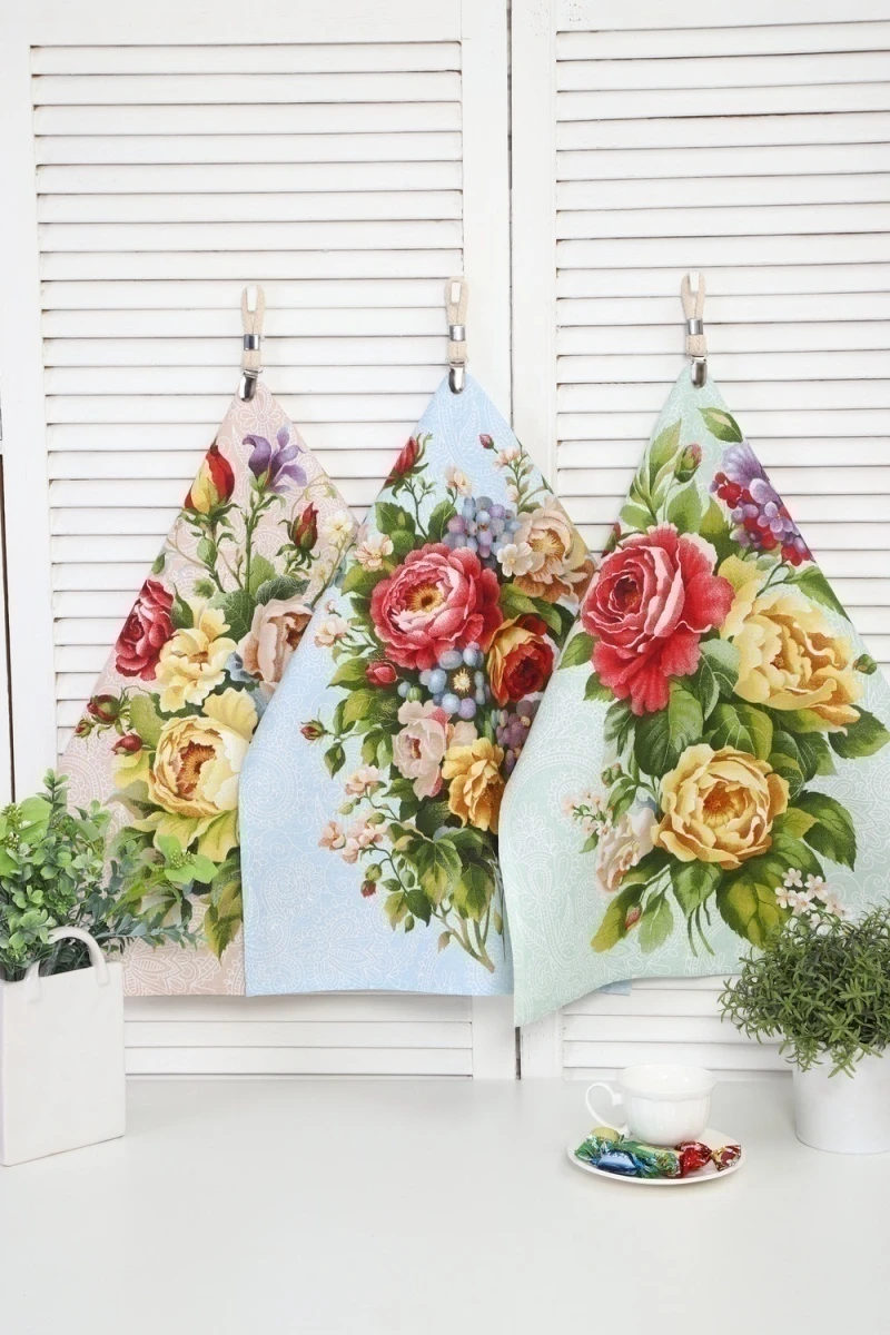 Полотенце 32596 (пионы)