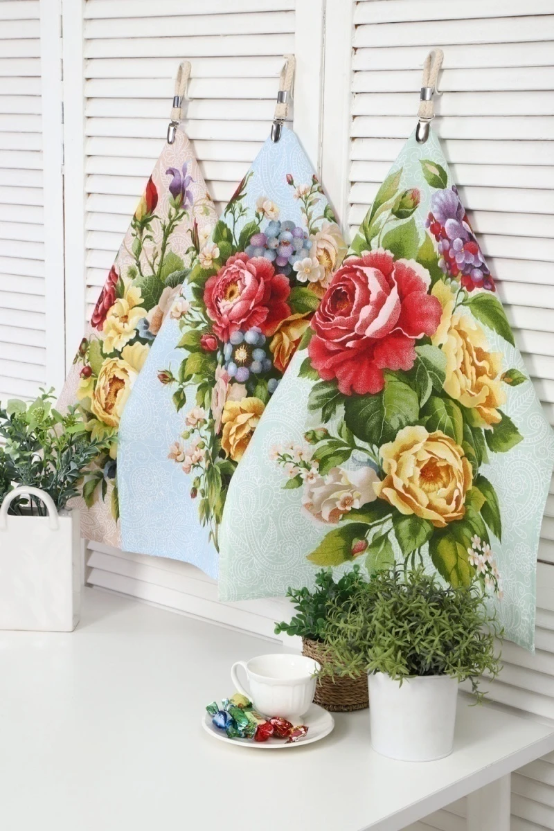 Полотенце 32596 (пионы)