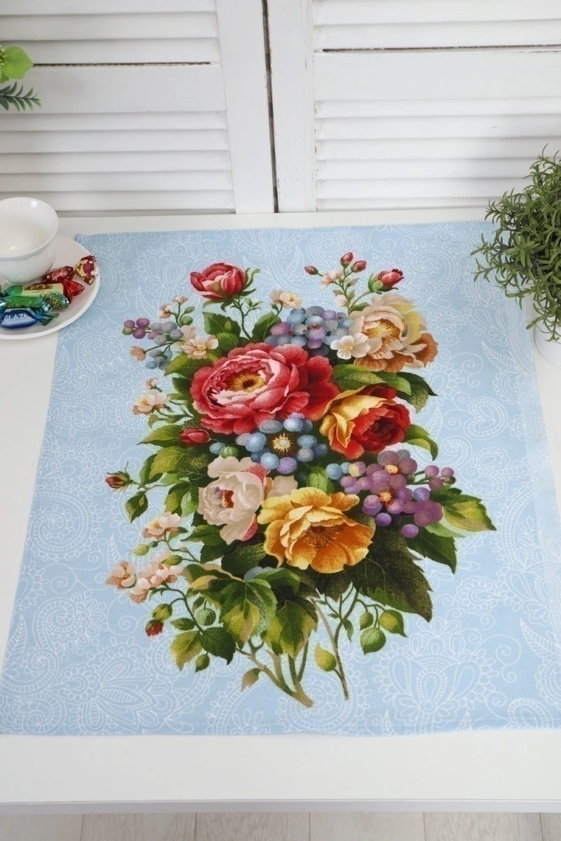 Полотенце 32596 (пионы)