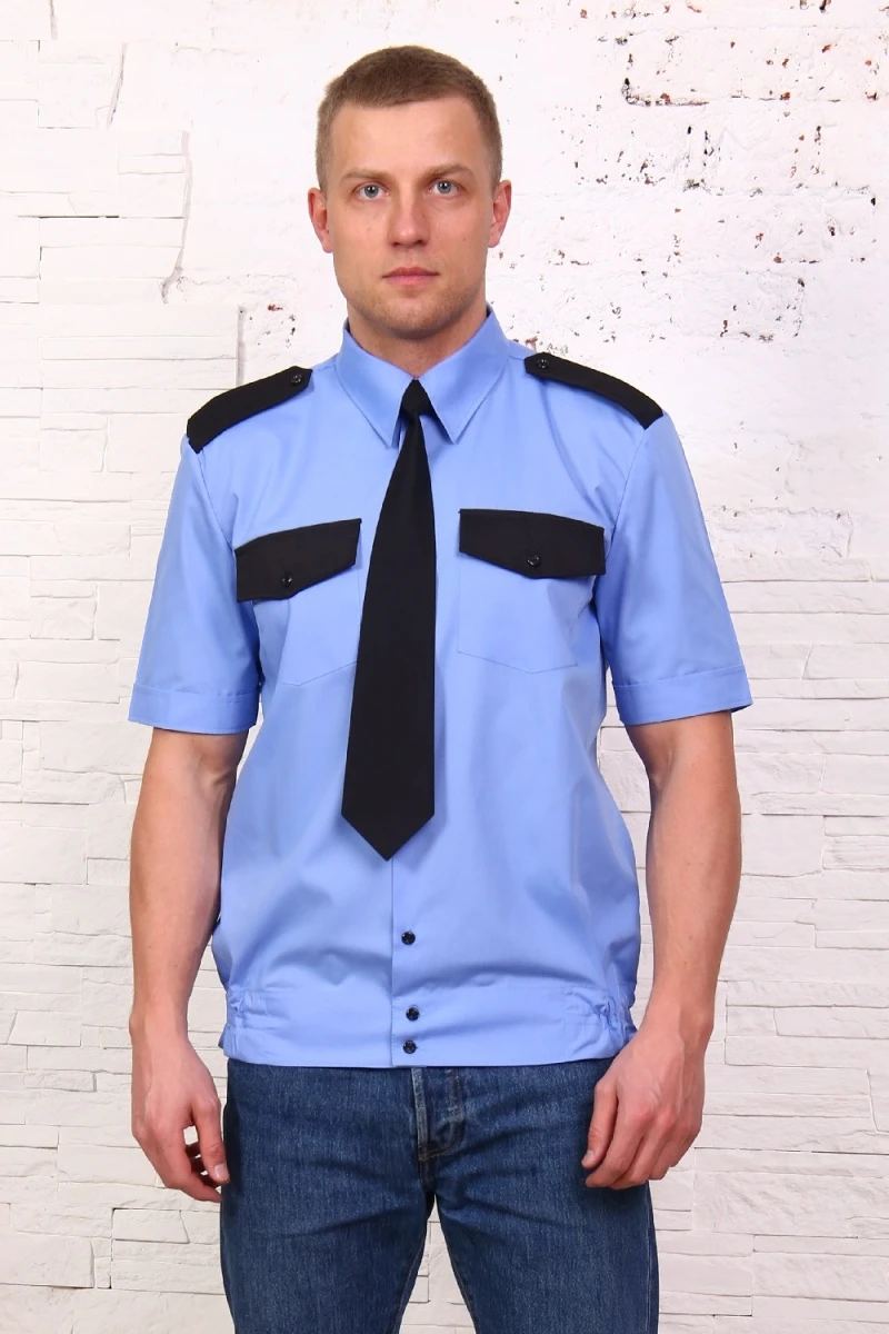 Рубашка 0213 охранника (голубой)
