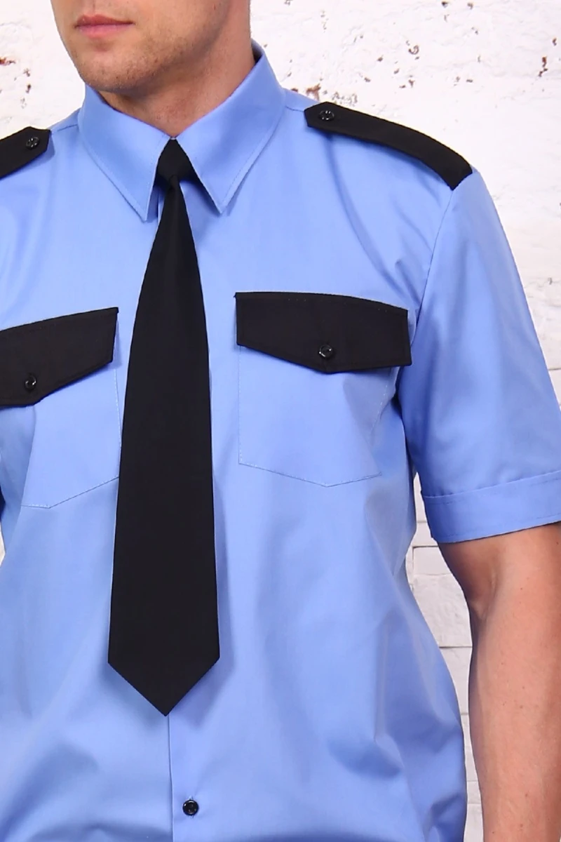 Рубашка 0213 охранника (голубой)