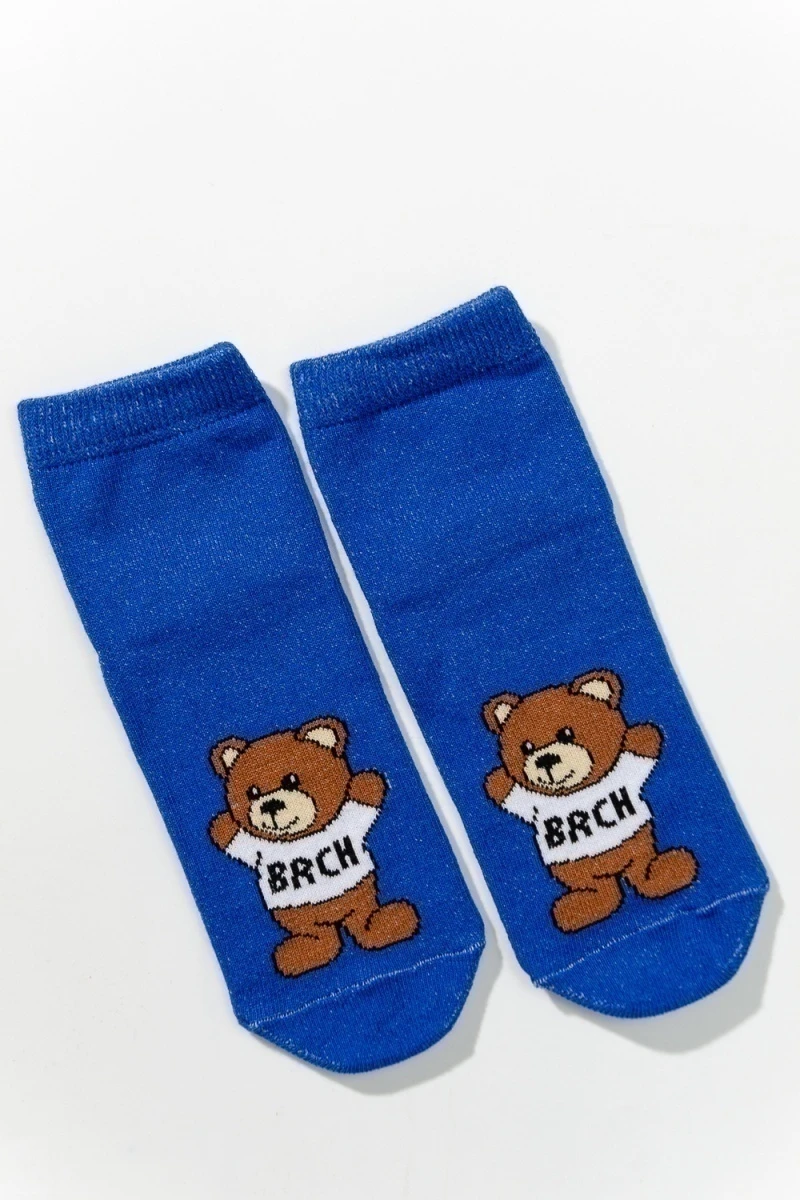 Детские носки стандарт Миша (набор 3 пары) (белый, василёк, цветной)