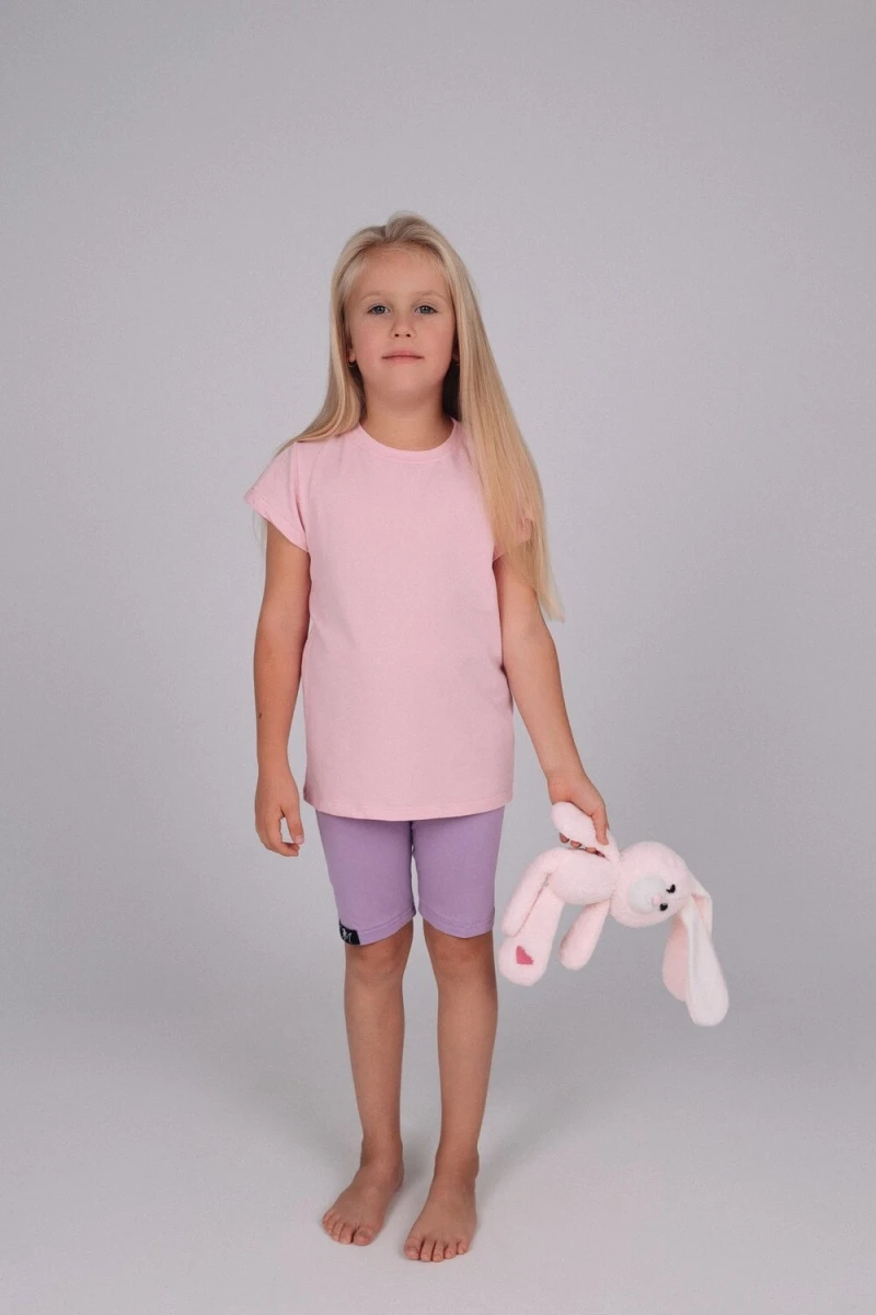 Пижама с бриджами ПД (розово-сиреневый)