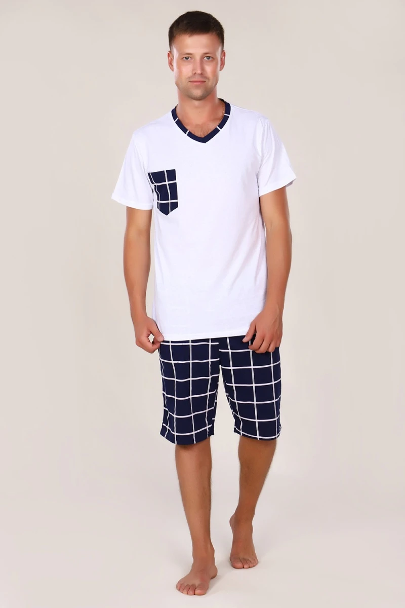 Костюм с шортами 800 Oazis (белый,синий)