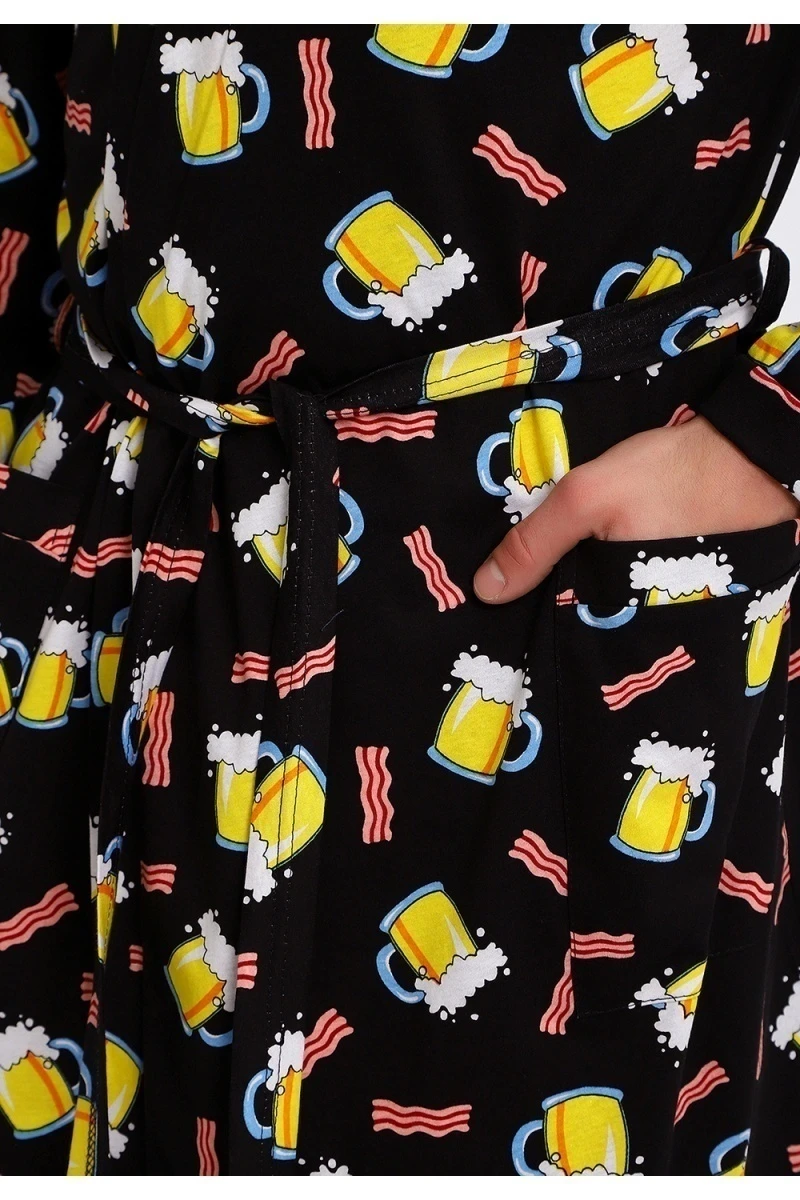 Халат 804 Артур (черный/пиво)