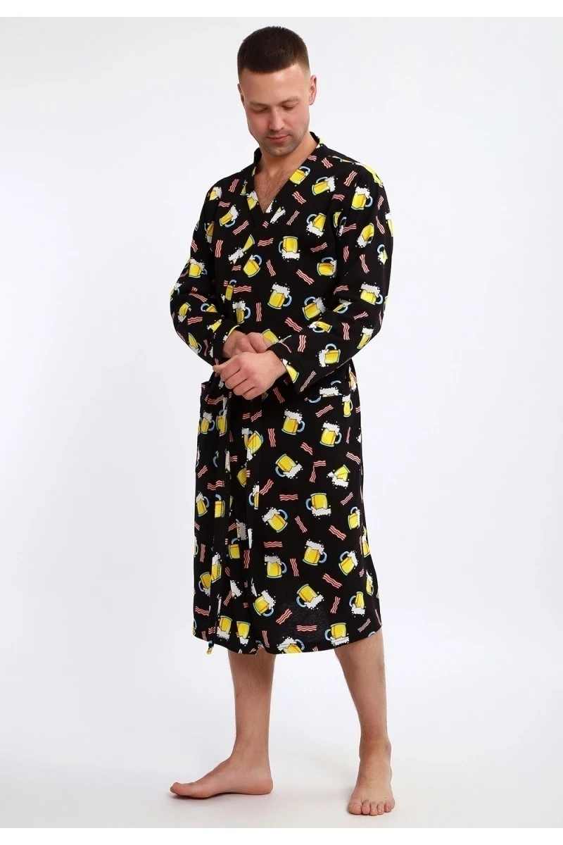Халат 804 Артур (черный/пиво)