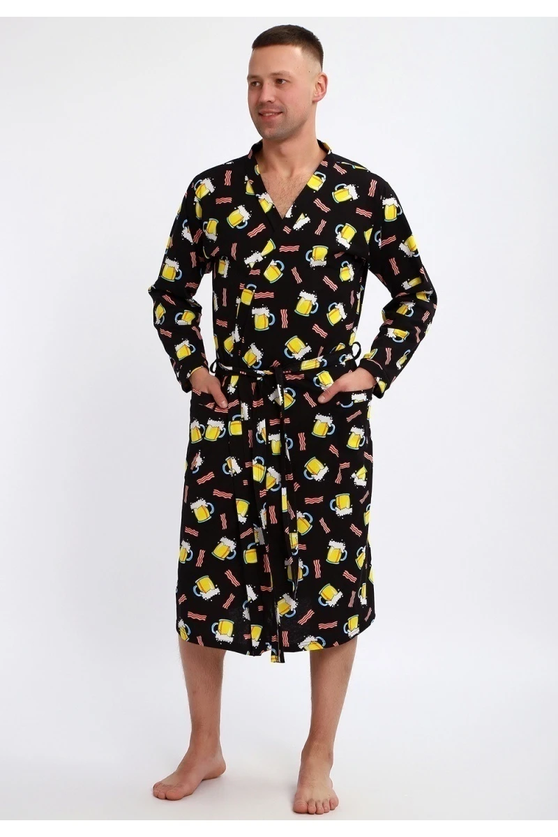 Халат 804 Артур (черный/пиво)