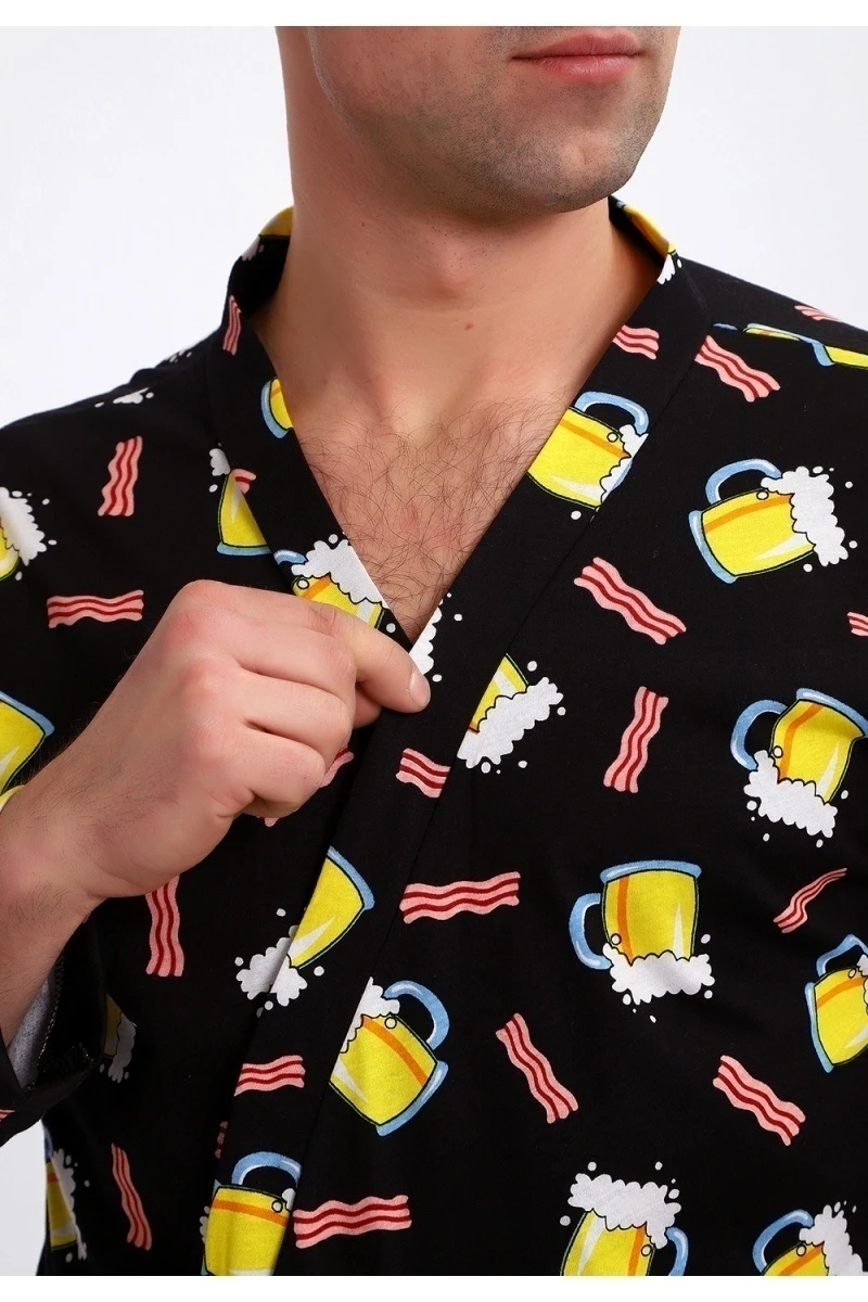 Халат 804 Артур (черный/пиво)