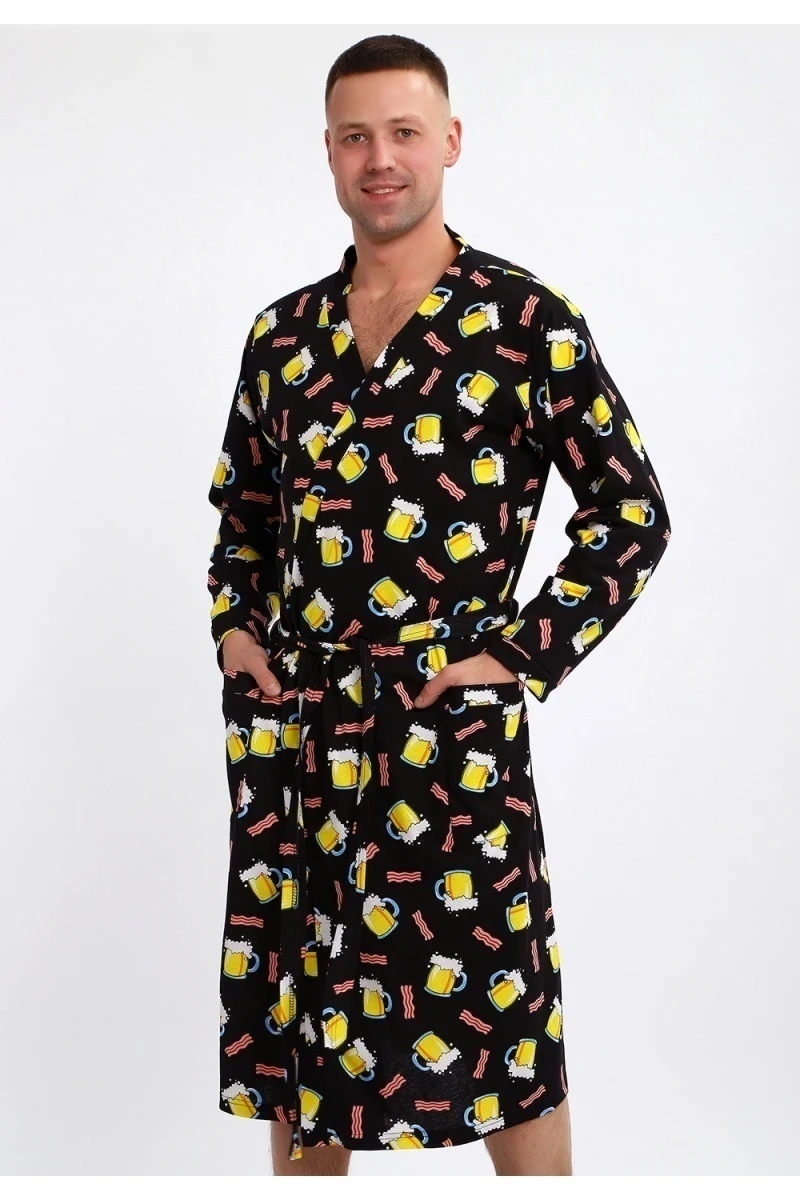 Халат 804 Артур (черный/пиво)