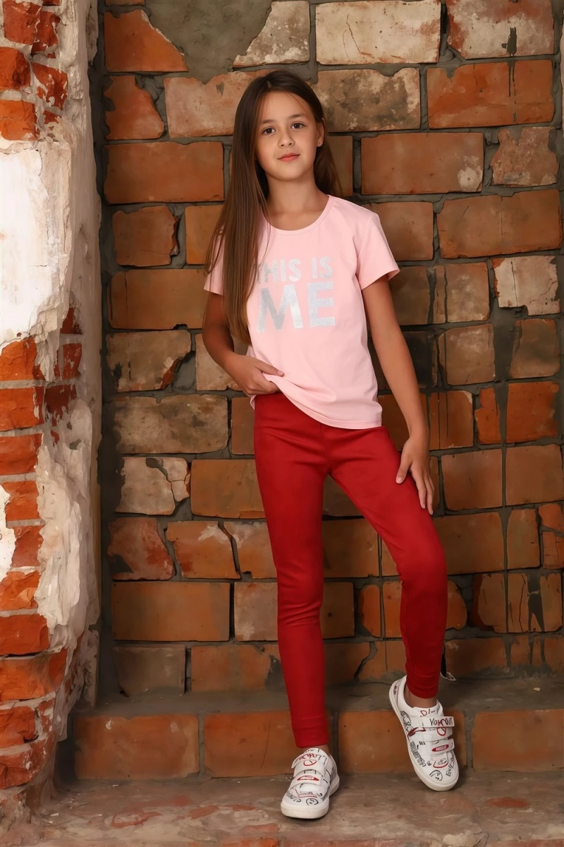 Детские брюки трикотажные 132 (красный)