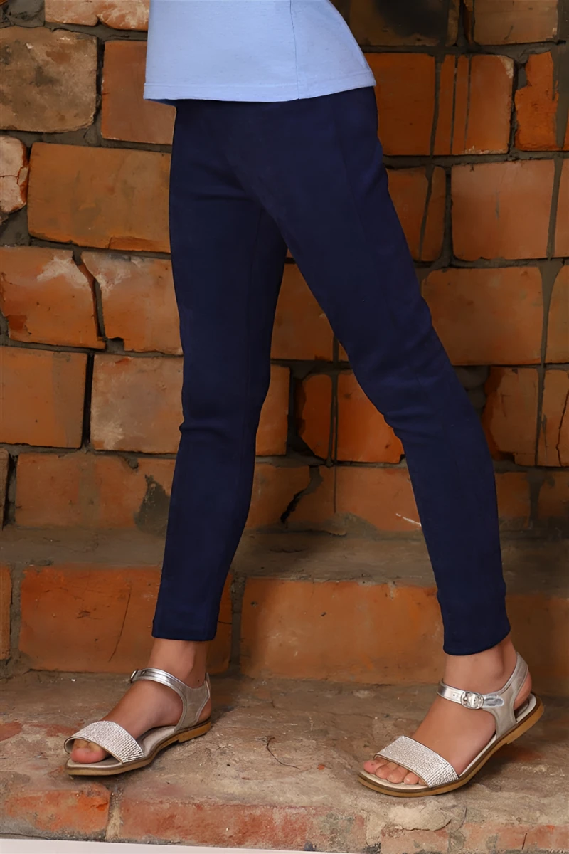 Детские брюки трикотажные 132 (синий)