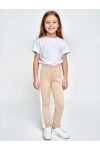 Детские брюки с лампасами 132-1 (бежевый)