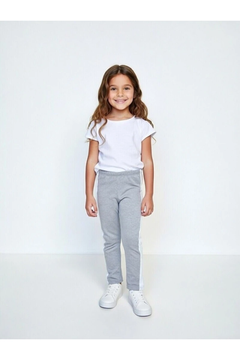 Детские брюки с лампасами 132-1 (светло-серый)
