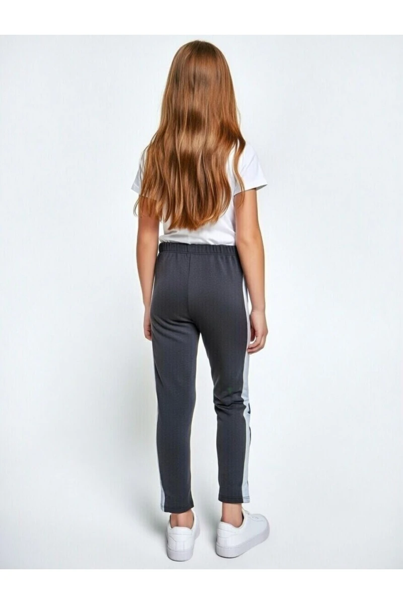 Детские брюки с лампасами 132-1 (темно-серый)