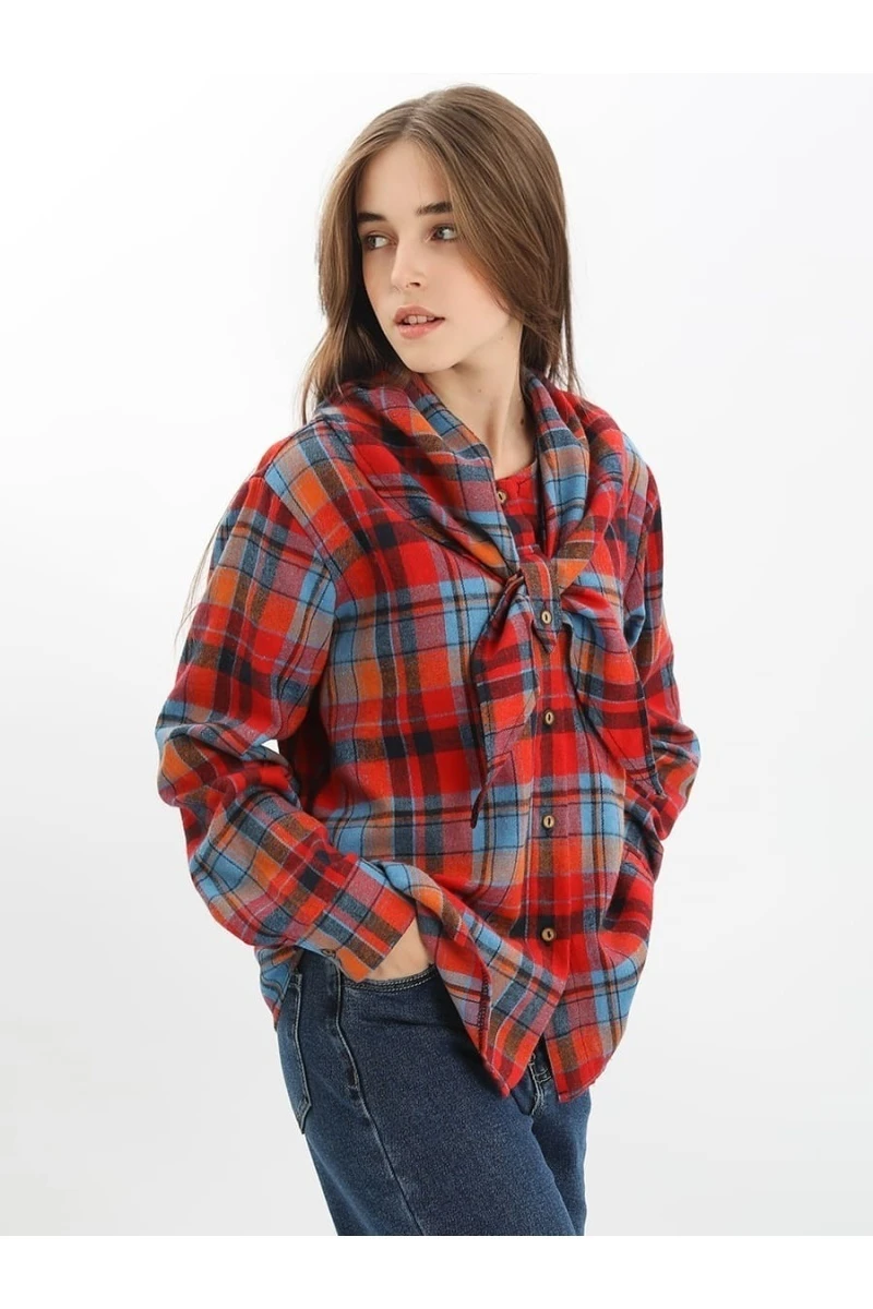 Рубашка для девочки SP2526 (красный)