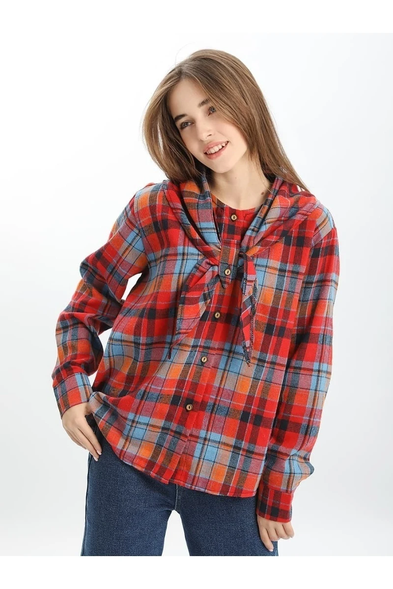 Рубашка для девочки SP2526 (красный)