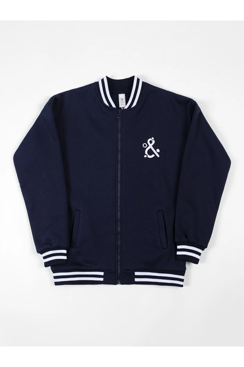 Детский бомбер утепленный на молнии SP2214 (синий)