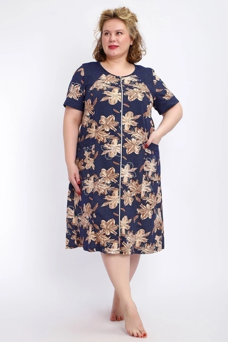 Халат 004 домашний (лилии)