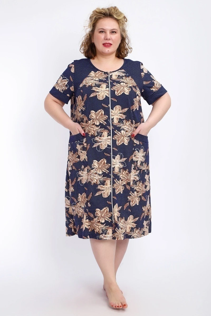 Халат 004 домашний (лилии)