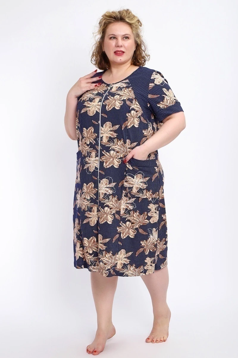 Халат 004 домашний (лилии)