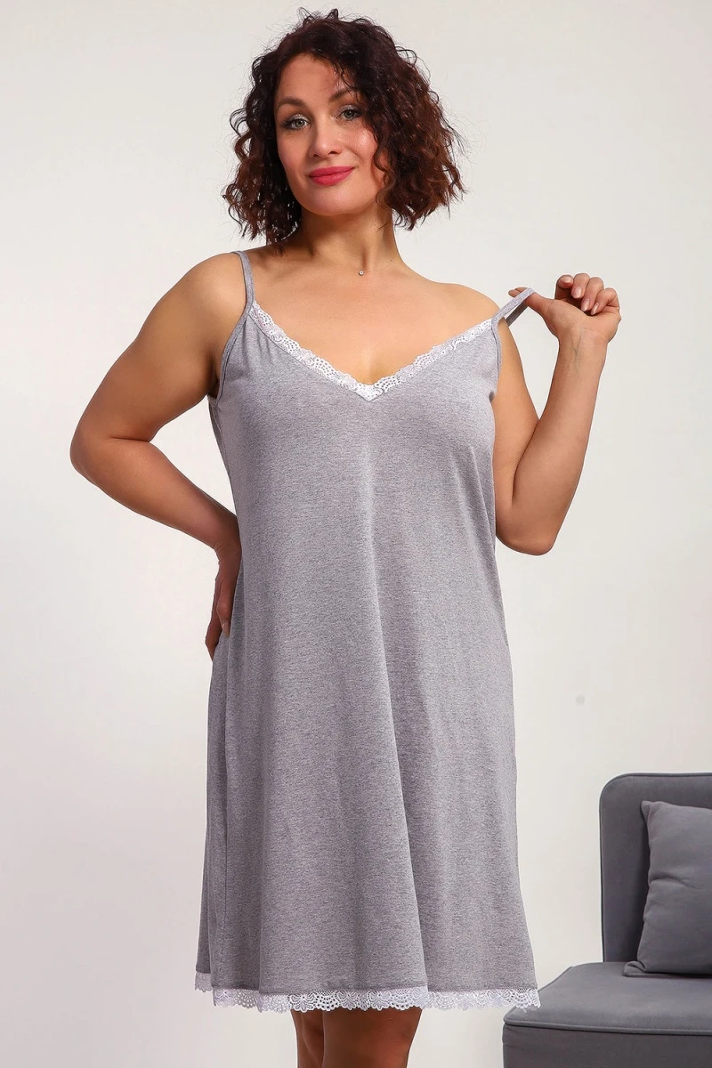 Сорочка 88142 (серый меланж)