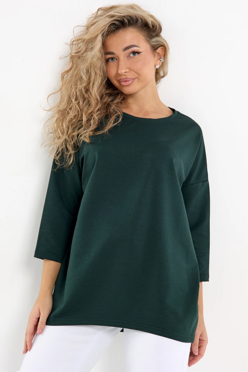 Лонгслив Футер life (зеленый)