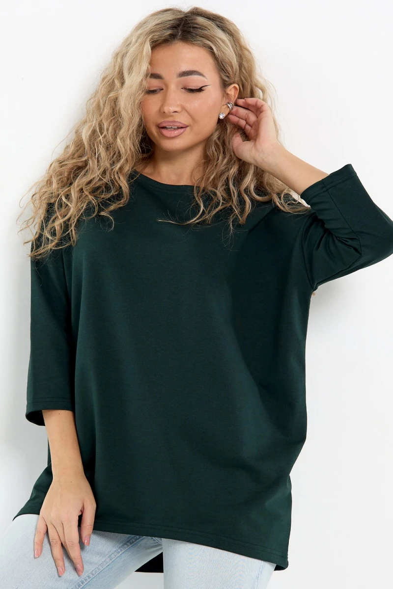 Лонгслив Футер life (зеленый)