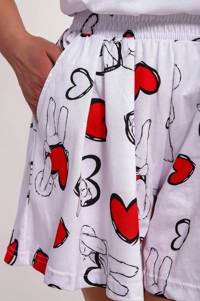 Пижама с шортами 88143 (белый)