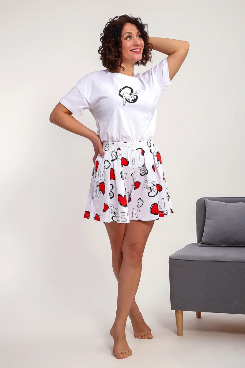 Пижама с шортами 88143 (белый)