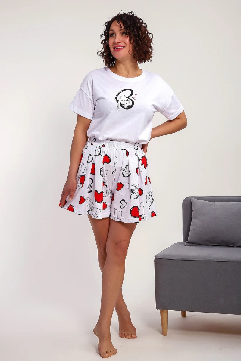 Пижама с шортами 88143 (белый)