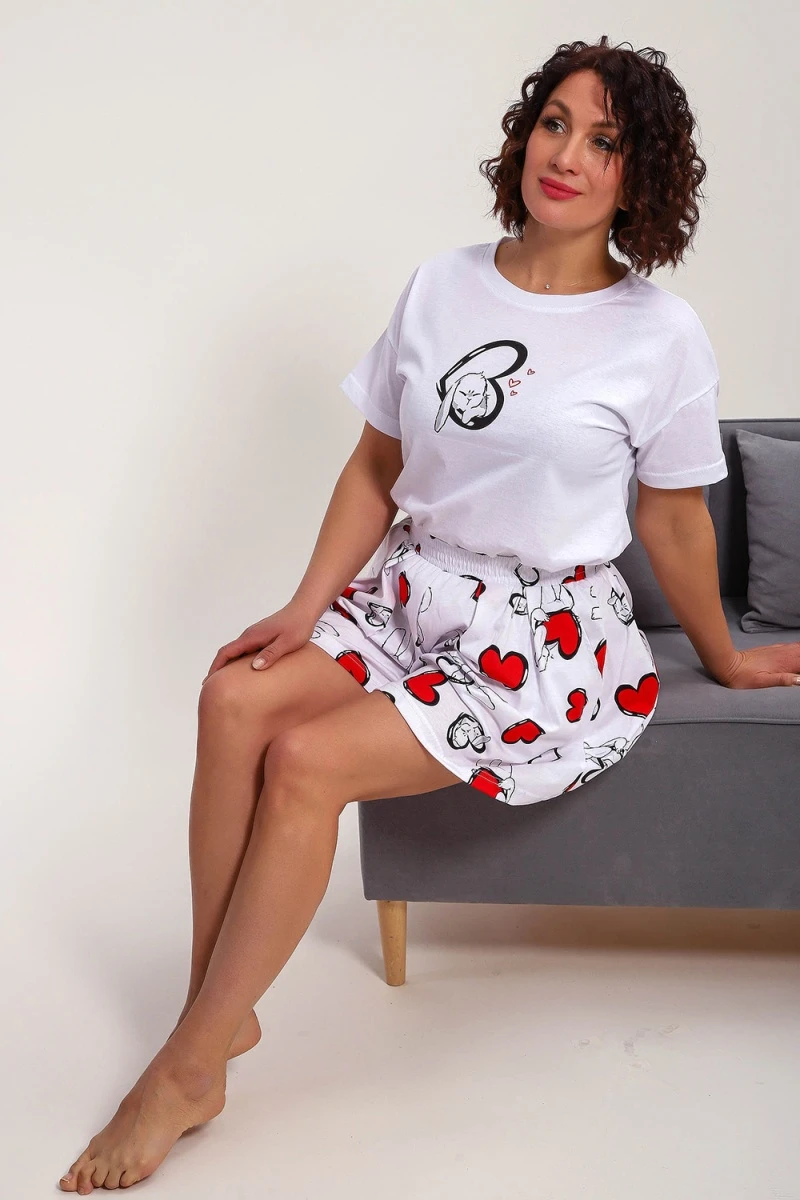 Пижама с шортами 88143 (белый)