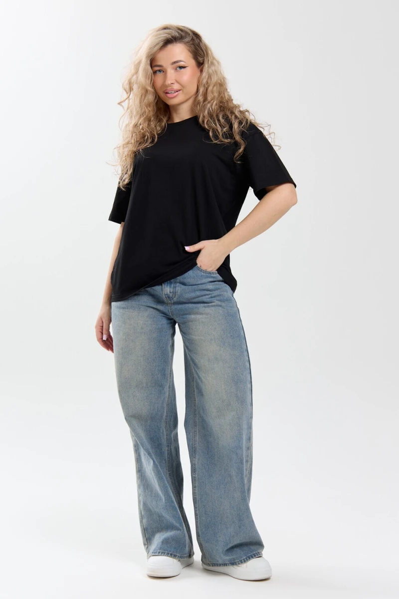 Футболка оверсайз 26012 (черный)