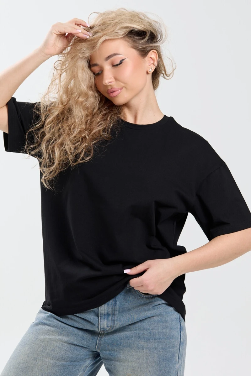 Футболка оверсайз 26012 (черный)