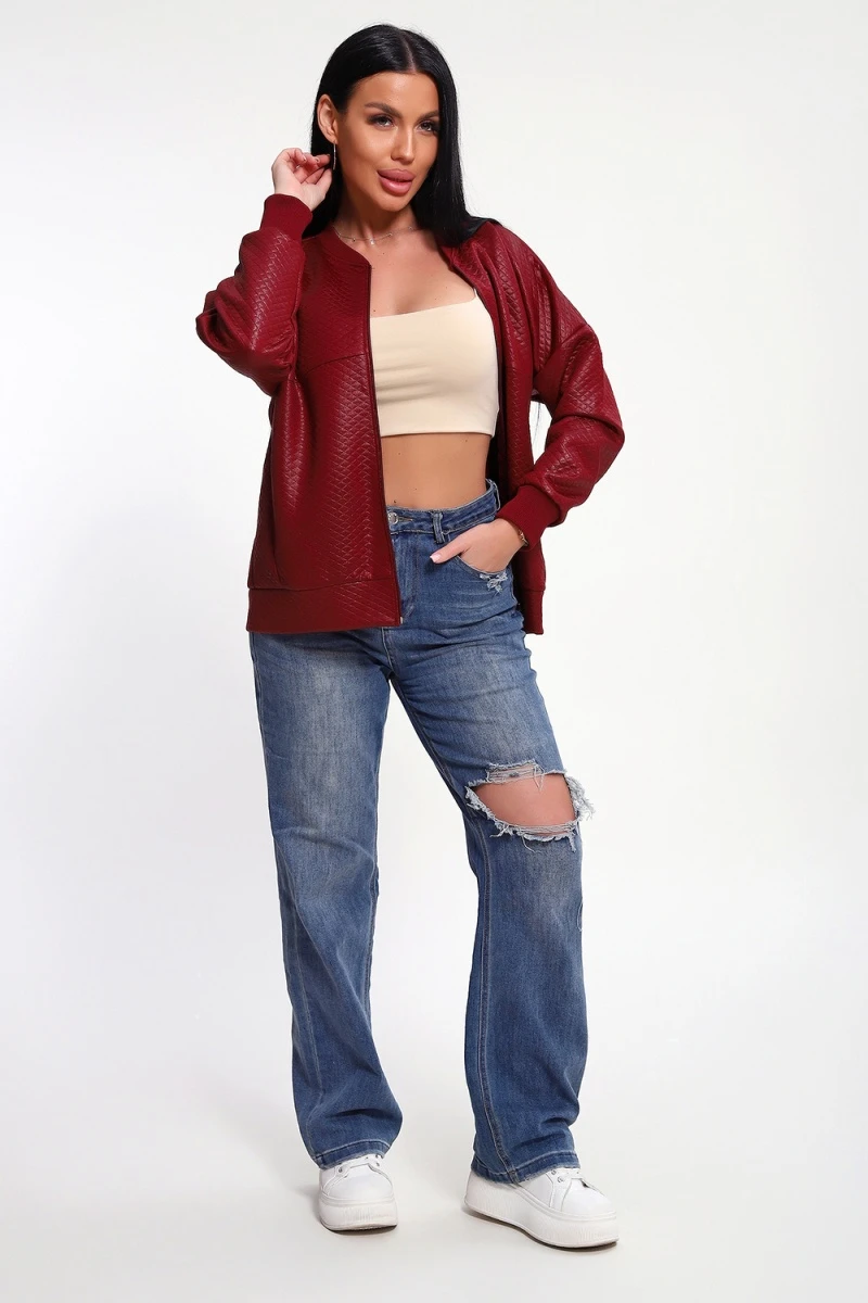 Бомбер 20691 (бордовый)