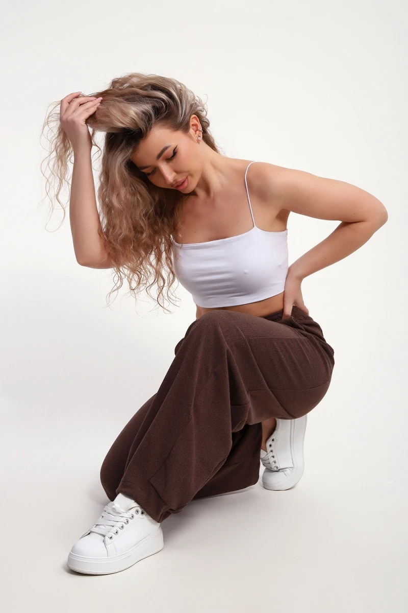 Брюки 29027 (коричневый)